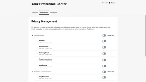 Ketch Consent Management