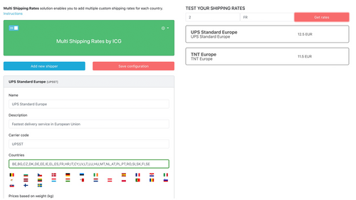 ICG Shipping Rates