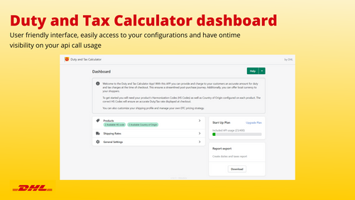 DHL Duty and Tax Calculator