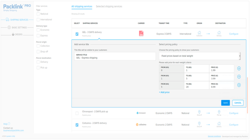 Packlink PRO Shipping Platform